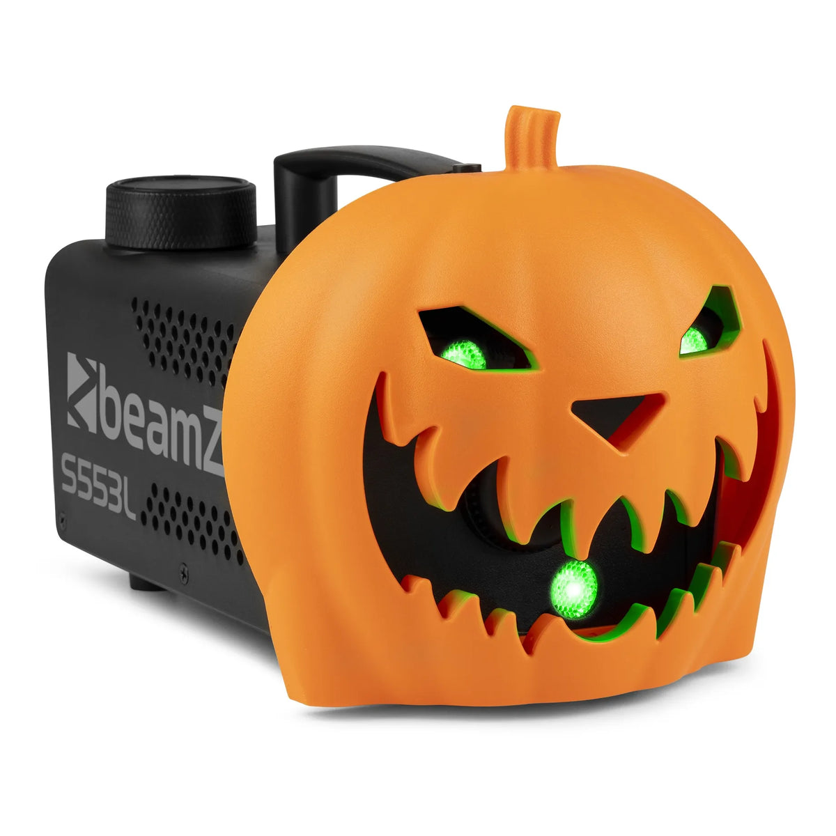 Halloween pakke! Gresskar med lyd, røykmaskin som passer inne i gresskaret med led lys og røykveske