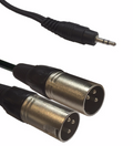 Accu Cable minijack han til 2 x xlr han 03 m.