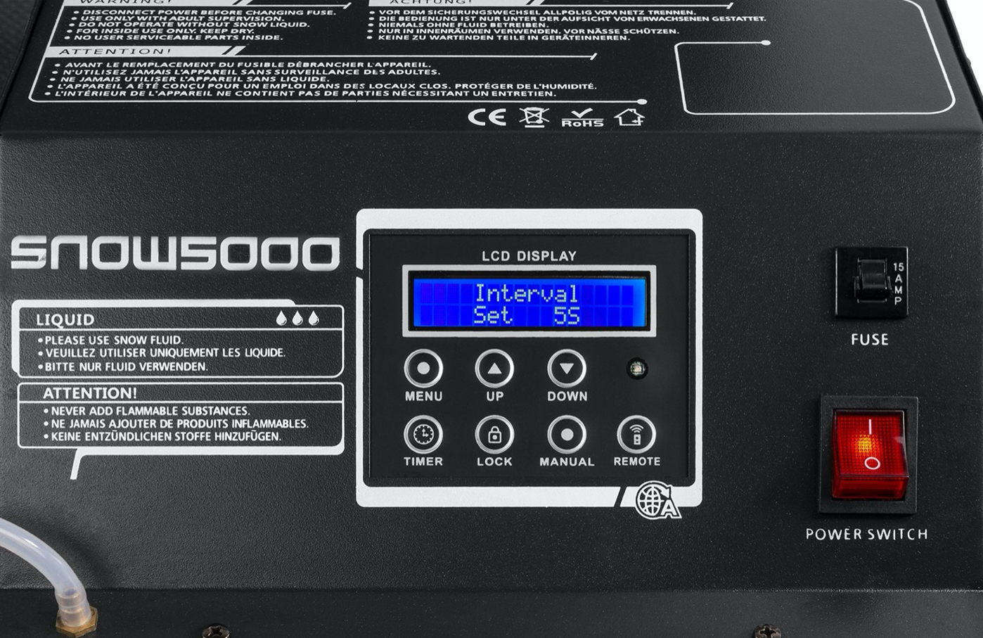 Beamz PRO SNOW5000 HIGH VOLUME SNOW MACHINE