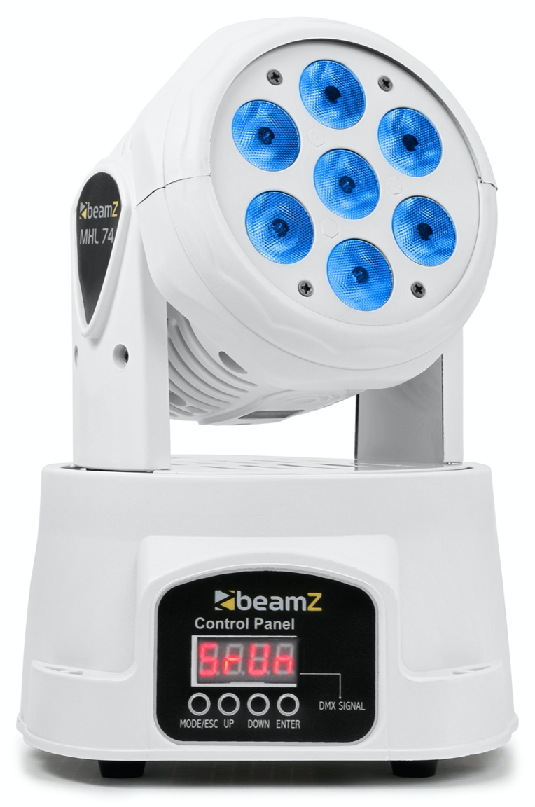 Beamz MHL74 Mini Moving Head Hvit