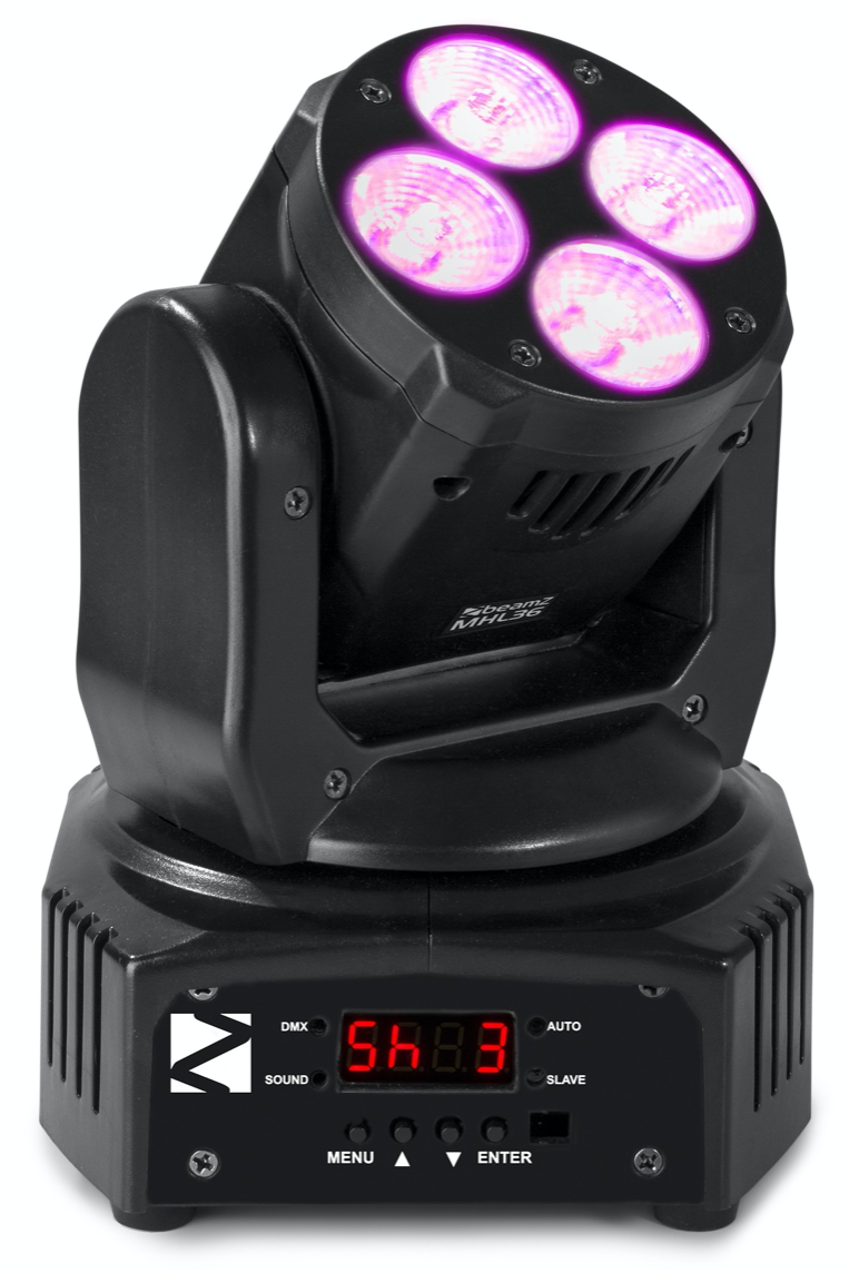Beamz MHL36 MOVING HEAD Pakke