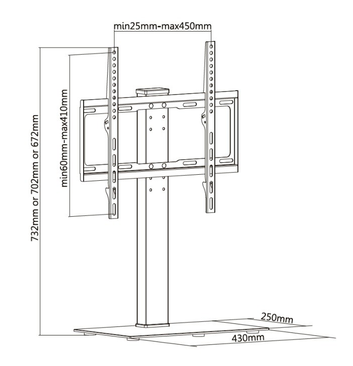 Audizio TTTS40 TV stativ 32”- 55”