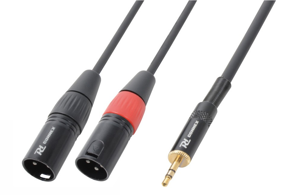 Power Dynamics CX70-1 2 x XLR Han til Minijack Han 01,5 m.