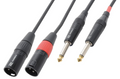 Power Dynamics CX64-3 2 x XLR Han til 2 x Jack Han Mono 03 m.