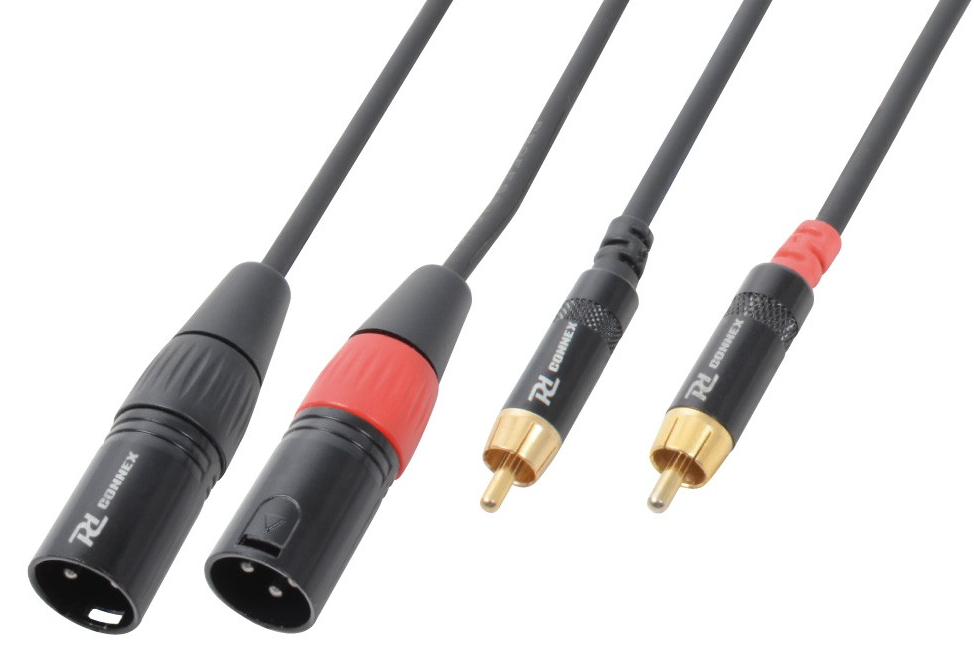 Power Dynamics CX66-6 2 x XLR Han til 2 x Phono Han 6 m.