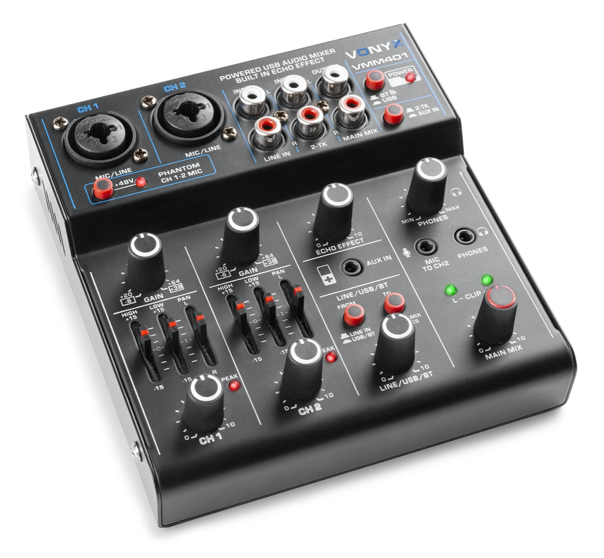 Vonyx VMM401 - 4 kanals mikser med usb