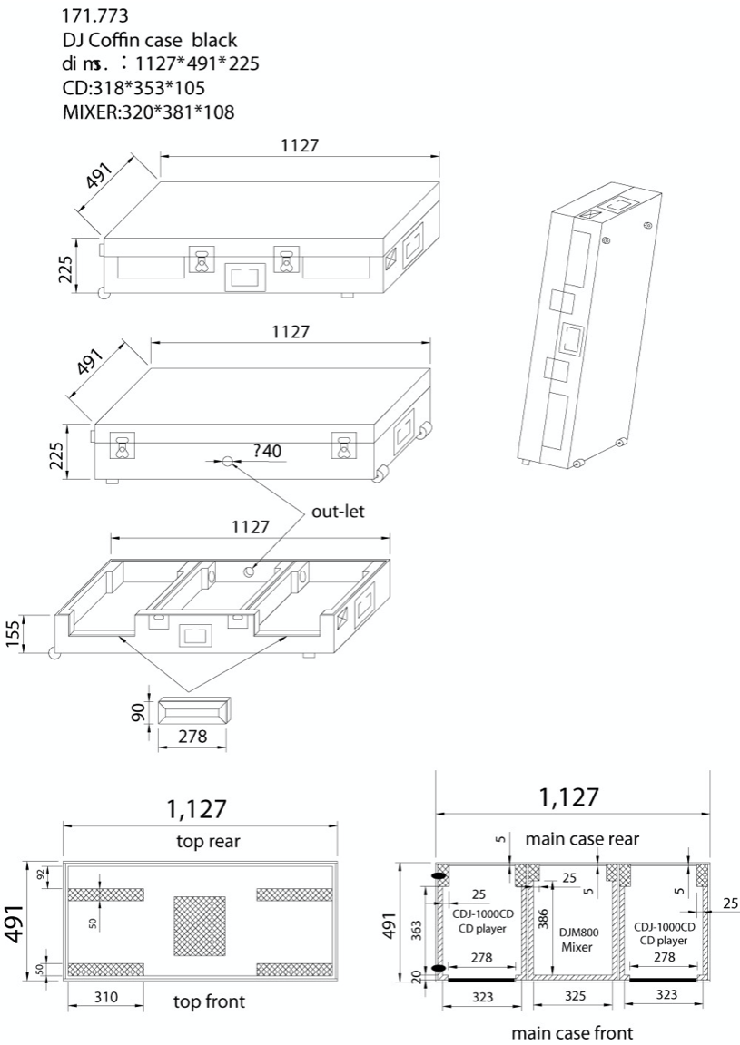 Power Dynamics PD-FC1 Transportkasse for spillere og mikser