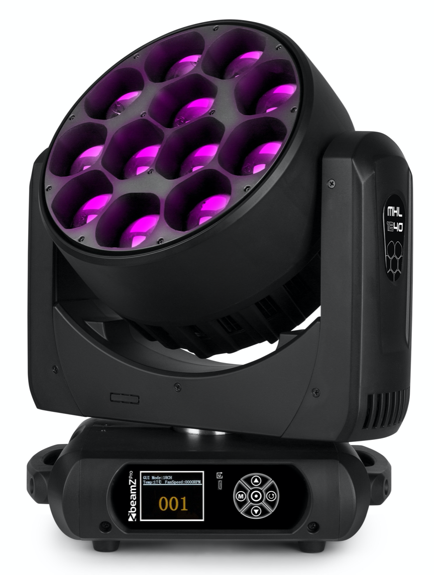 Beamz PRO MHL1240 Pakke med flightcase