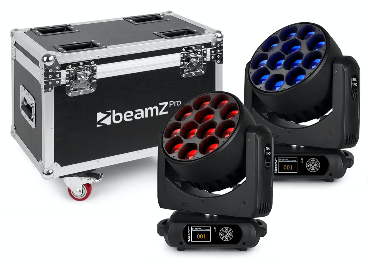 Beamz PRO MHL1240 Pakke med flightcase