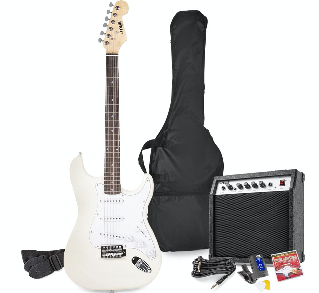 Max GIGKIT El-gitar Pakke White