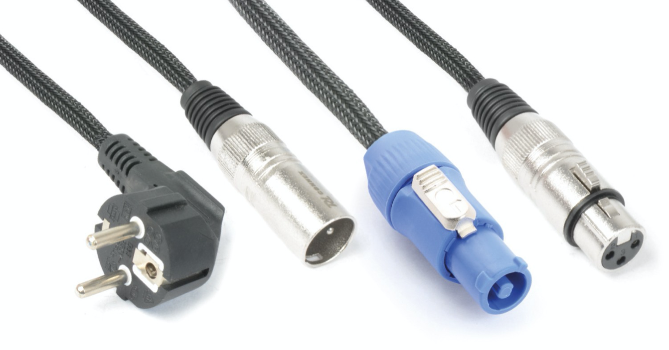 Beamz PRO CX08-10 DMX/SCHUKO/POWERCON 10M