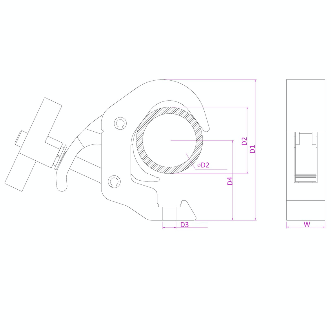Beamz BC50B-250T Sort