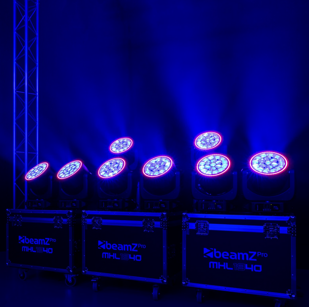 Beamz PRO MHL1940 Pakke med flightcase