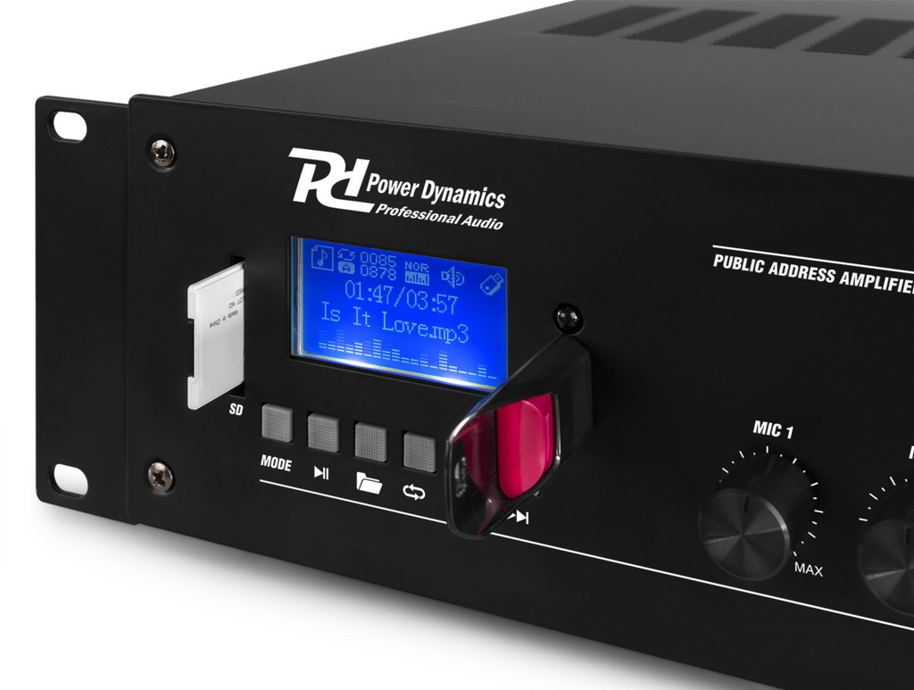 Power Dynamics PRM240 100V forsterker/6 kanaler/4 soner