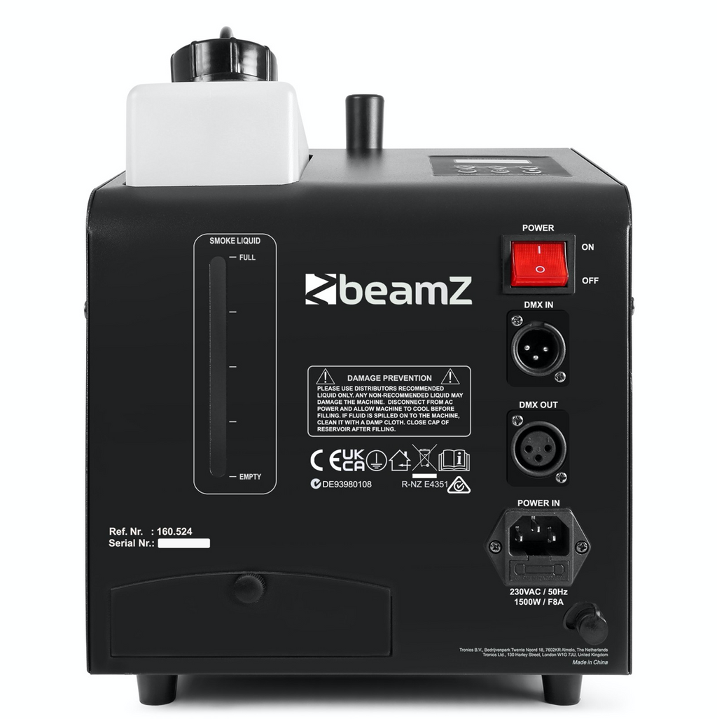 Beamz SB1500LED Røyk- og boblemaskin