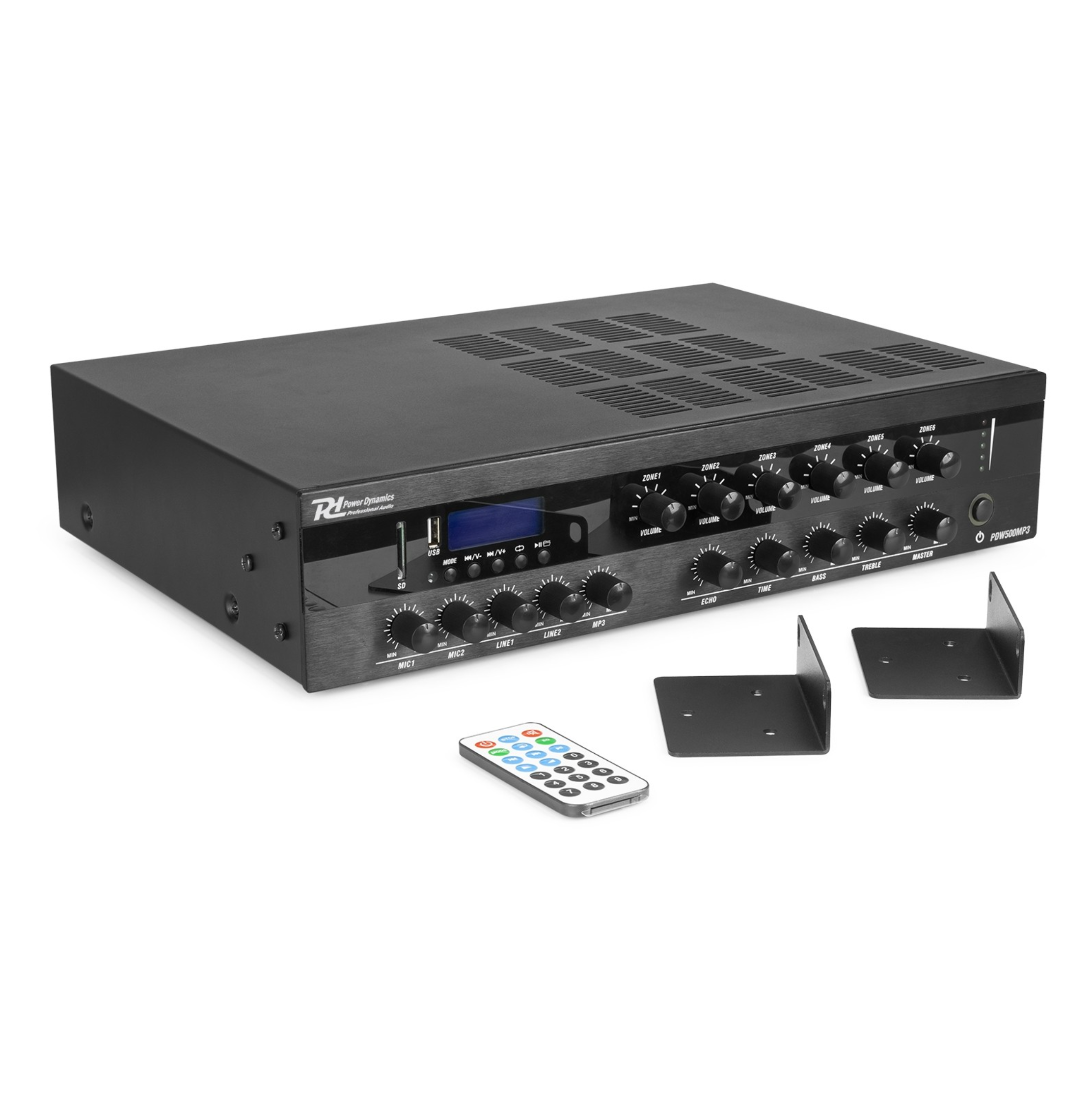 Power Dynamics PDW360 100V forsterker/5 kanaler/6 soner