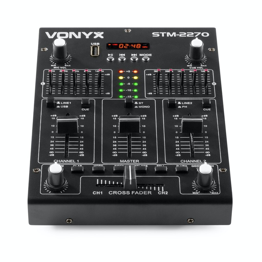 Vonyx STM2270 4 kanals dj mikser med bluetooth og FX