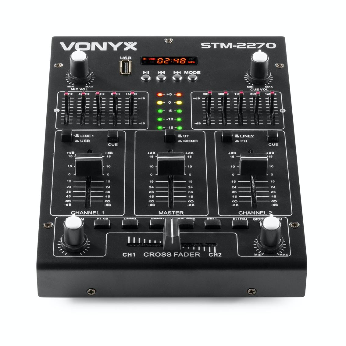Vonyx STM2270 4 kanals dj mikser med bluetooth og FX