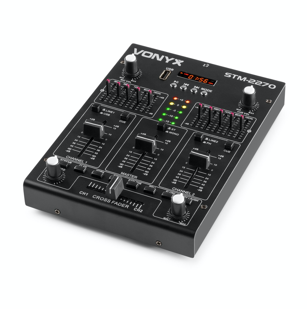 Vonyx STM2270 4 kanals dj mikser med bluetooth og FX