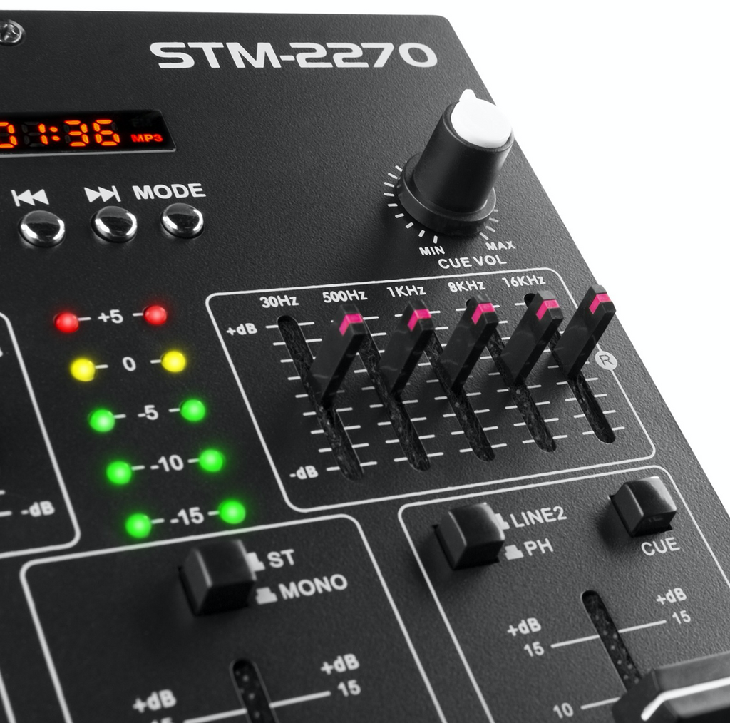 Vonyx STM2270 4 kanals dj mikser med bluetooth og FX