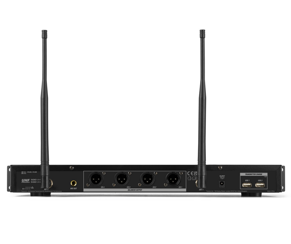 Power Dynamics PD524B 4 kanals trådløst system med bøylemikrofoner