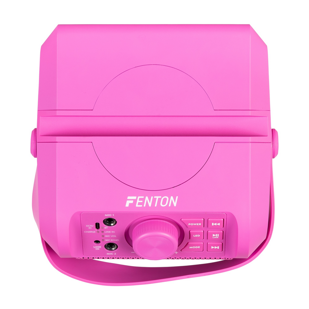 Fenton KAR50P Karaoke Høyttaler med LED - ROSA
