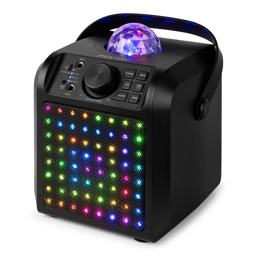Fenton KAR50P Karaoke Høyttaler med LED - SORT