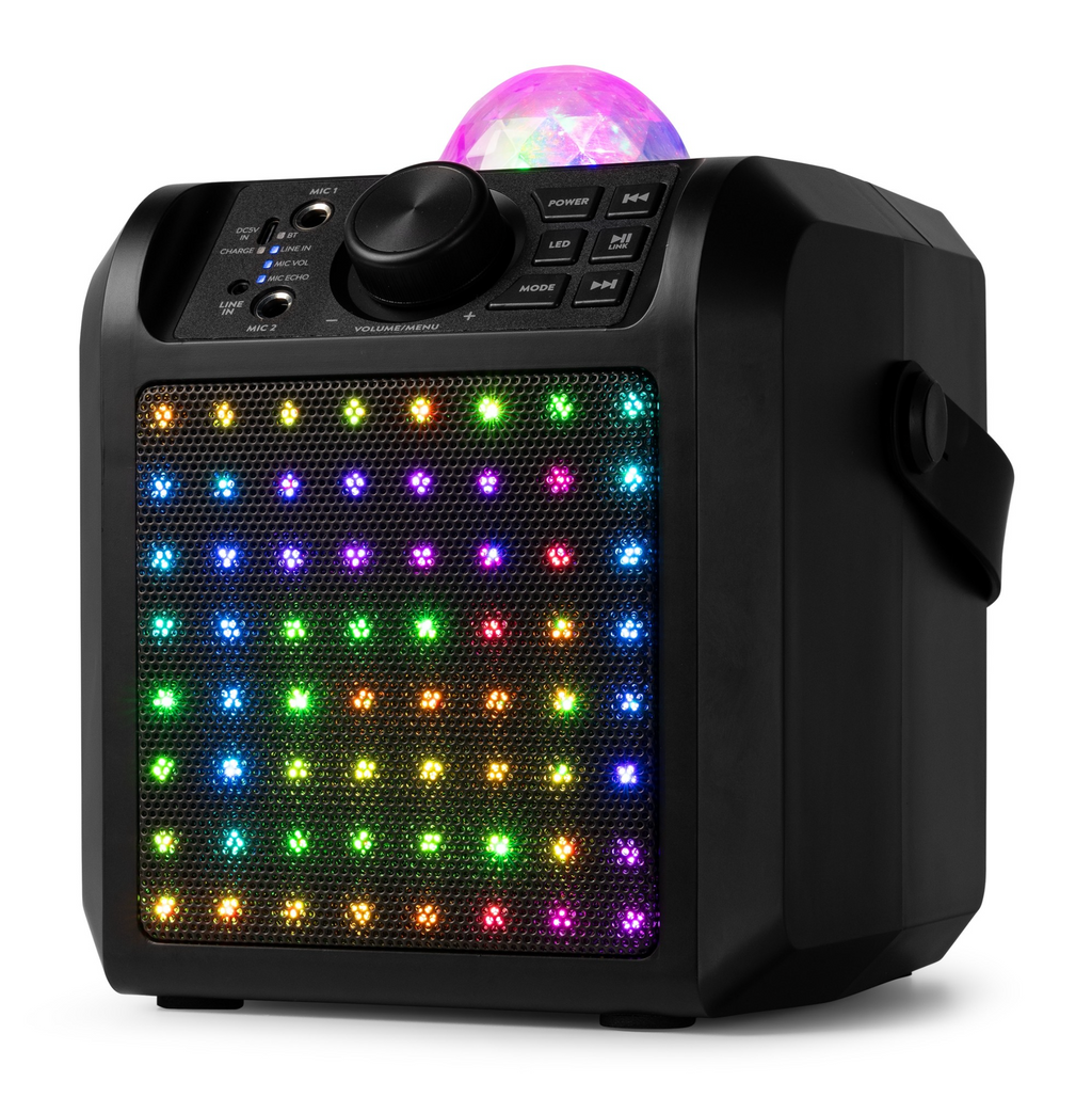 Fenton KAR50P Karaoke Høyttaler med LED - SORT