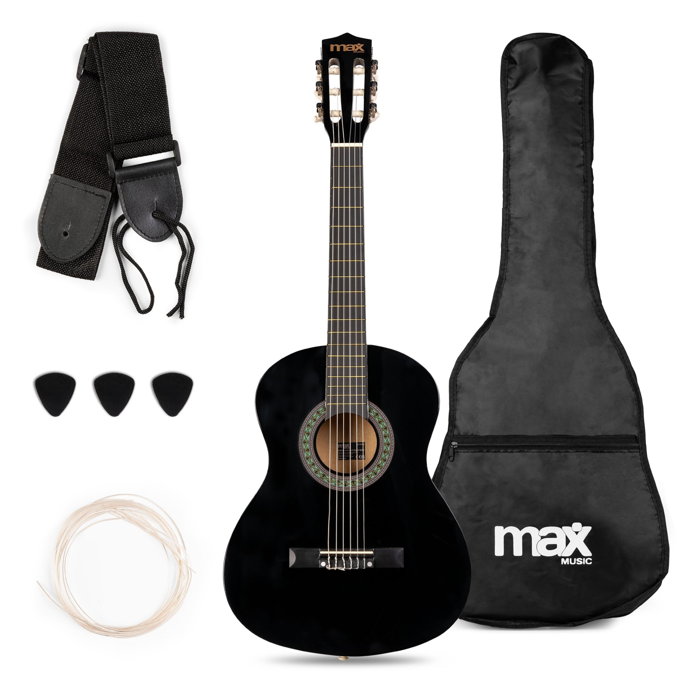 Max SoloArt Junior 3/4 Classic Guitar Pack - SORT