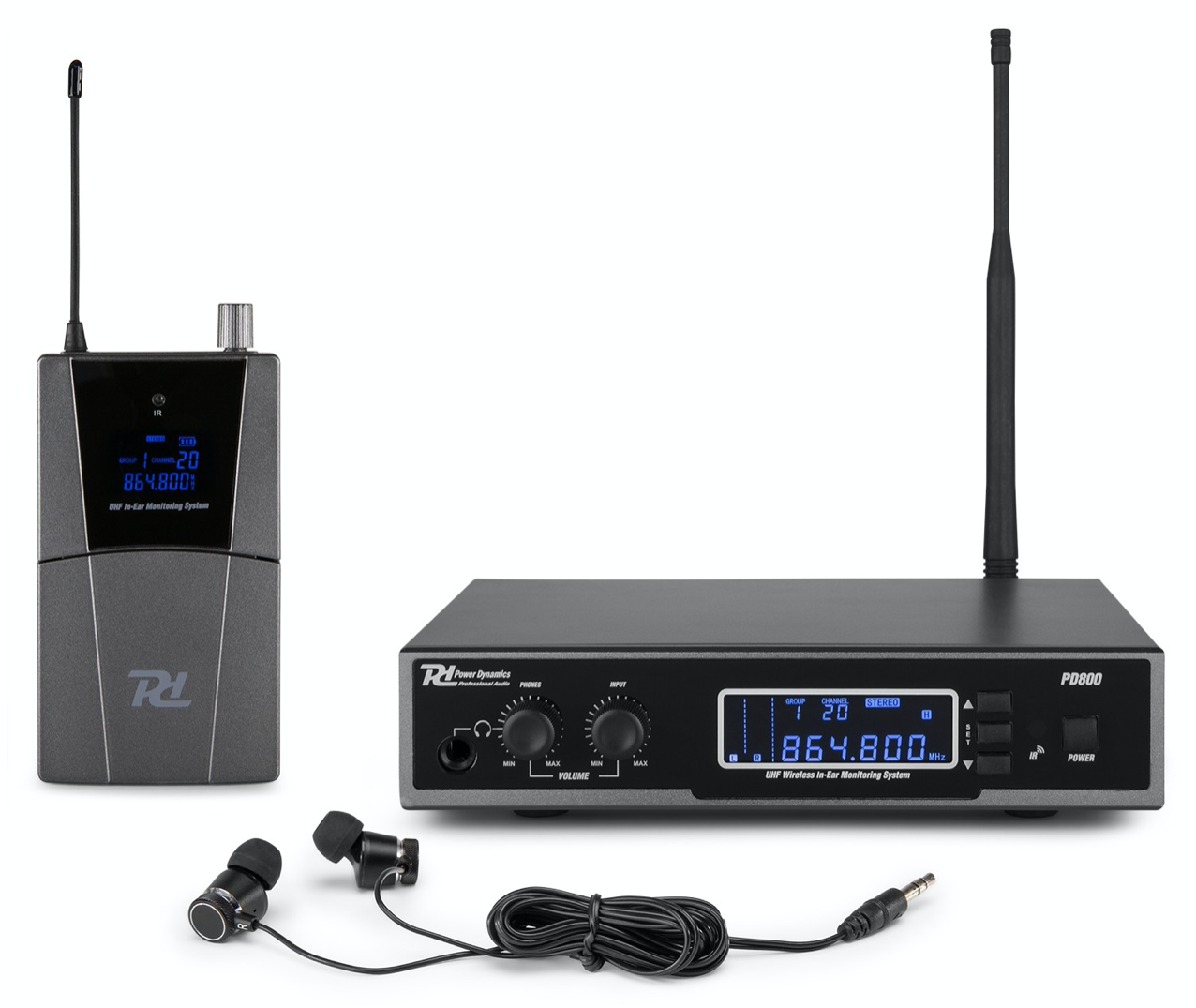 Utleie - Rack med mikser, 4 x Trådløst system og 2 x In Ear