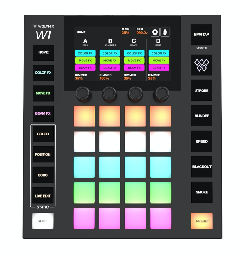 WOLFMIX W1 MK2 DMX LIGHTING CONTROLLER