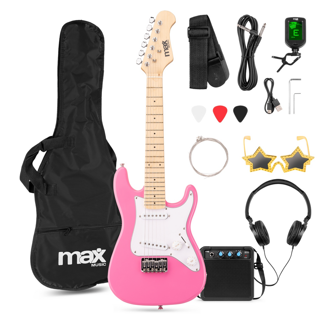 Max GIGKIT El-gitar Pakke JUNIOR Pink 1/4