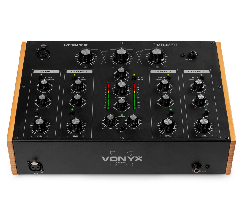 Vonyx VDJ270 4 kanals Rotary Mikser
