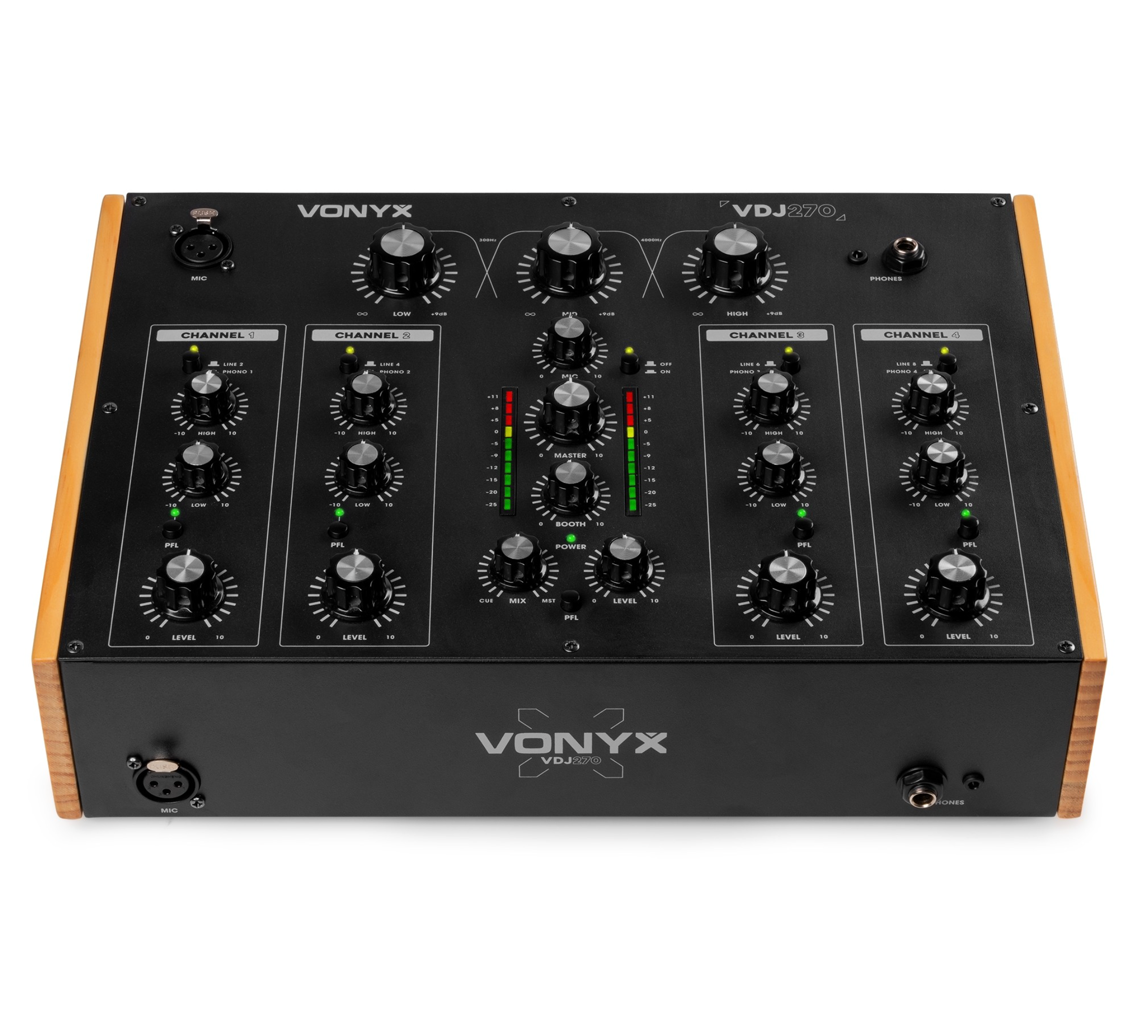 Vonyx VDJ270 4 kanals Rotary Mikser