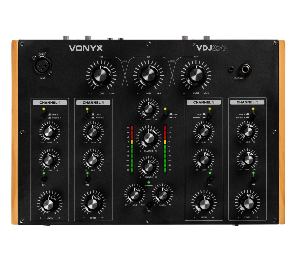 Vonyx VDJ270 4 kanals Rotary Mikser
