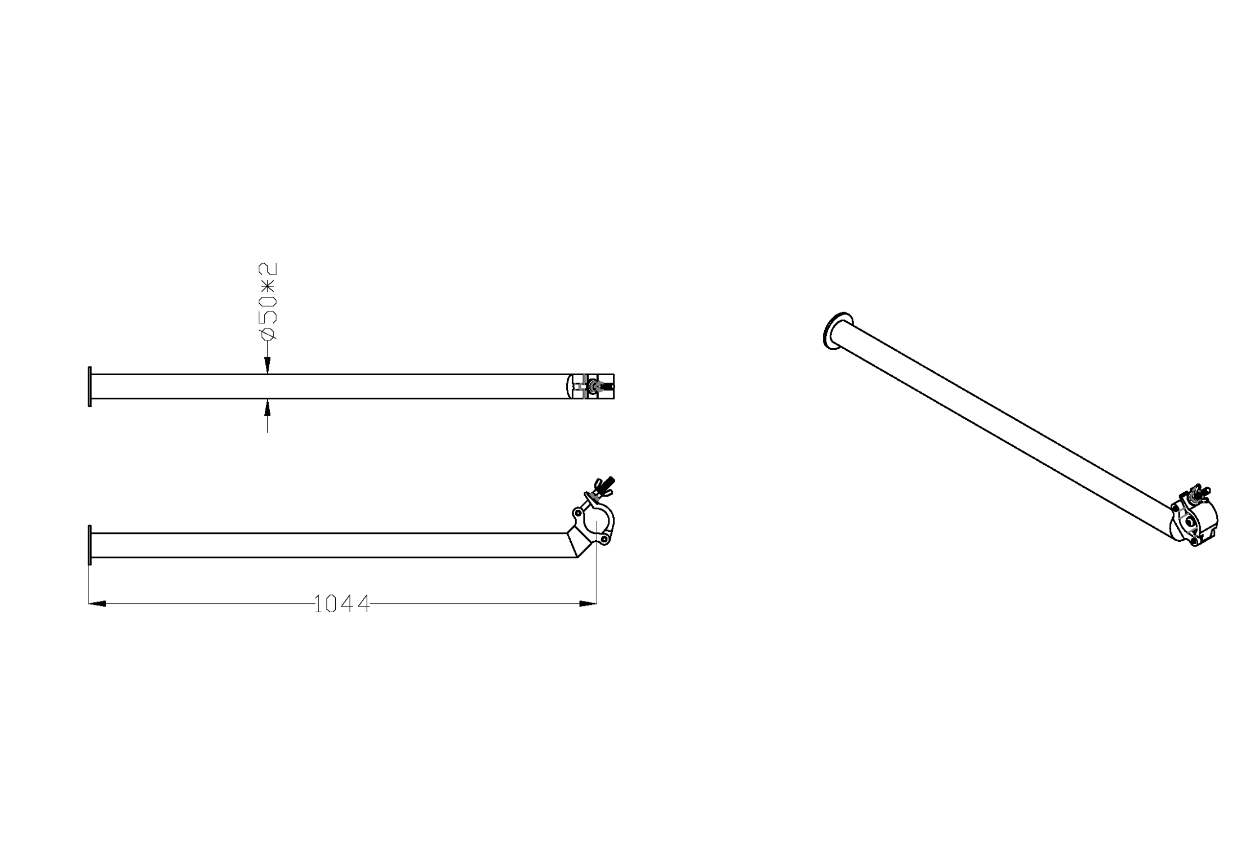 Beamz PRO AC500 Angled Arm Coupler