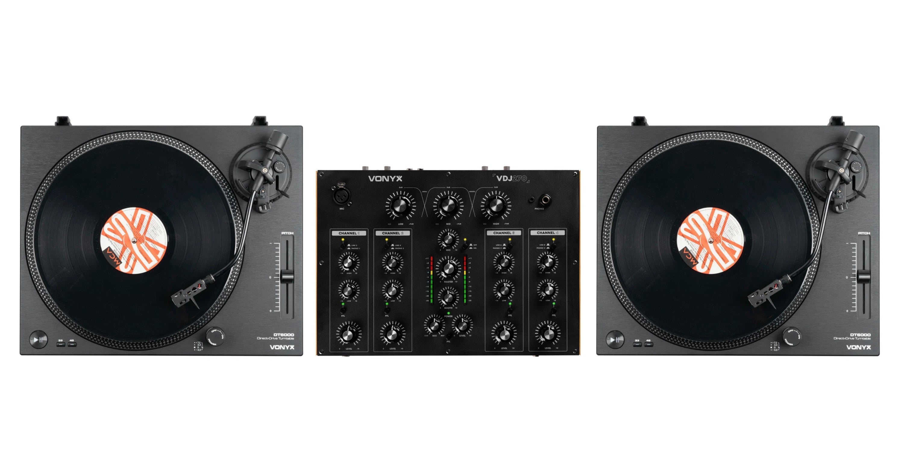 Vonyx Platespillerpakke med mikser